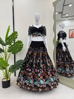 Black Color party Wear Embroidered Lehenga Choli