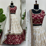Red And White Color Designer Lehenga Choli