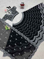 Black Color Silver Embroidery Designer Lehenga Choli