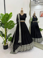 Black Color Georgette Silver Work Designer Lehenga Choli