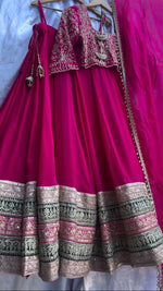 Pink Color Beautiful Border Lehenga Choli