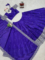 Blue Color Embroidered Designer Lehenga Choli