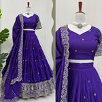 Blue Color Embroidered Designer Lehenga Choli