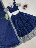 Navy BlueColor Party Wear Designer Lehenga Choli