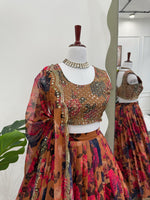 Multi Color Digital Printed Designer Lehenga Choli