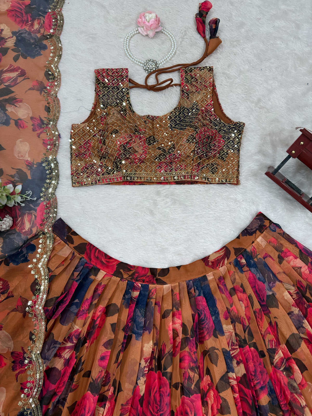 Multi Color Digital Printed Designer Lehenga Choli