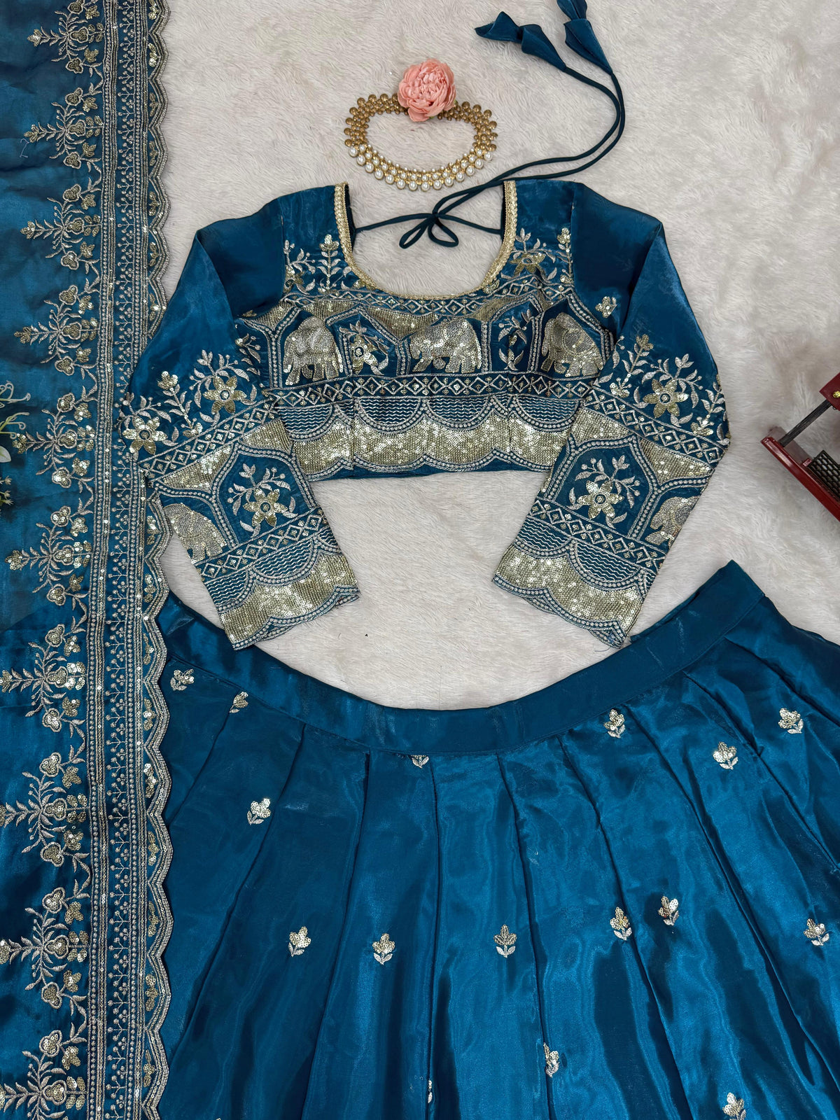 Navy Blue Color Designer Lehenga Choli