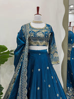 Navy Blue Color Designer Lehenga Choli
