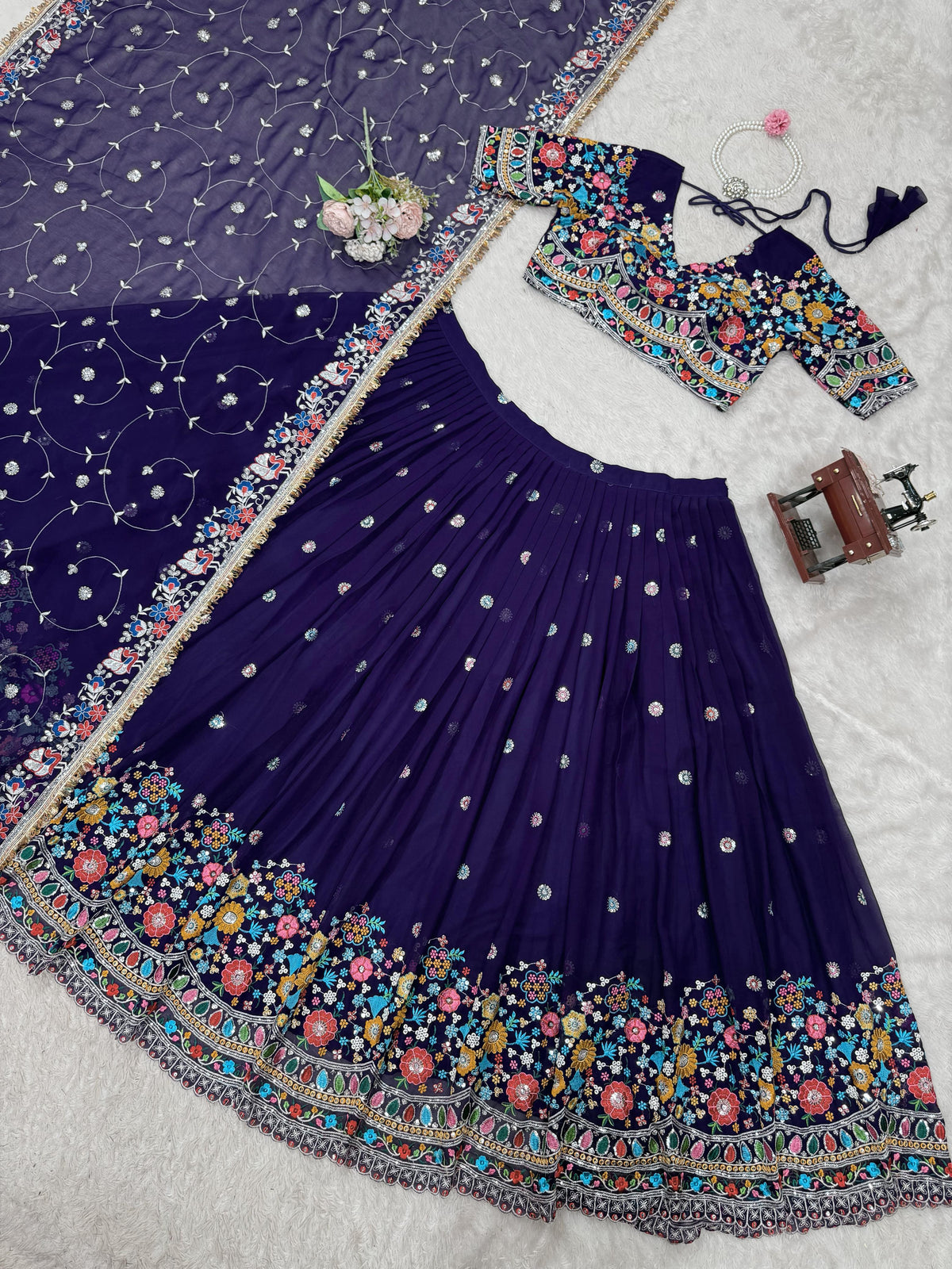 Royal Blue Color Designer Traditional Lehenga Choli
