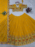 Yellow Designer Color Party Wear Lehenga Choli