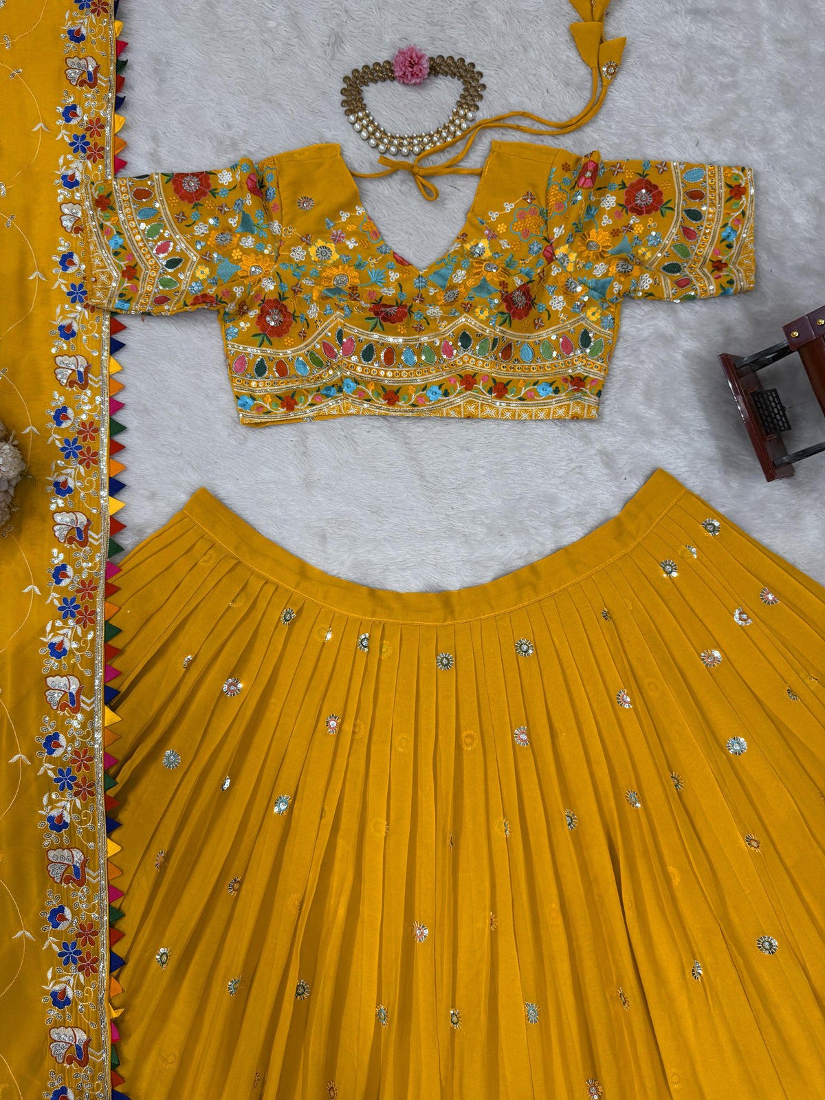 Yellow Designer Color Party Wear Lehenga Choli