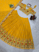 Yellow Designer Color Party Wear Lehenga Choli