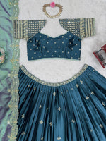 Latest Green Color Party Wear Lehenga Choli