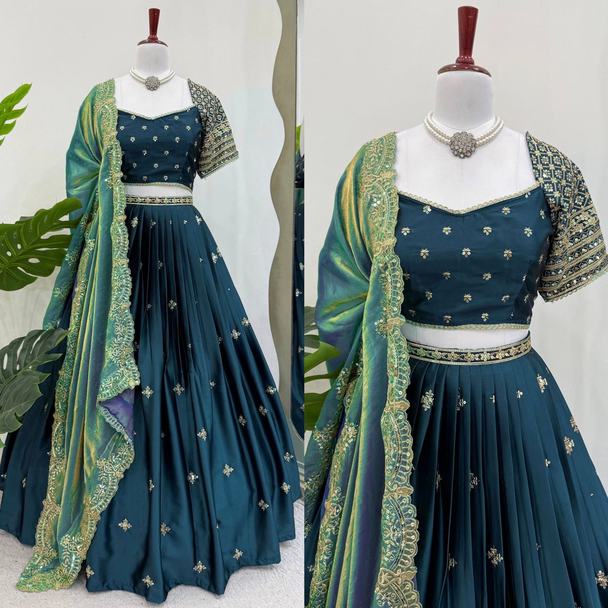 Latest Green Color Party Wear Lehenga Choli