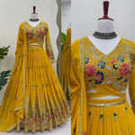 Yellow Color Embroidered Designer Lehenga Choli