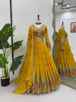 Yellow Color Embroidered Designer Lehenga Choli