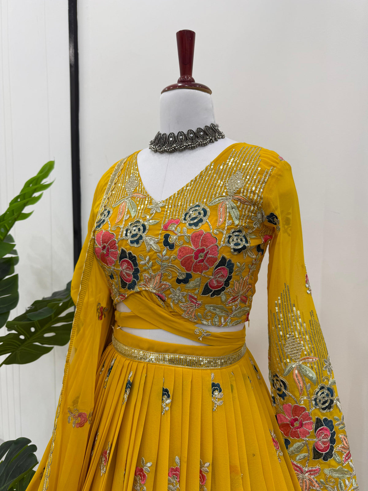 Yellow Color Embroidered Designer Lehenga Choli