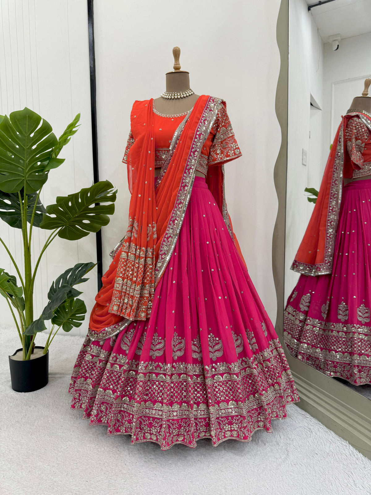 Pink Color Party Wear Designer Lehenga Choli