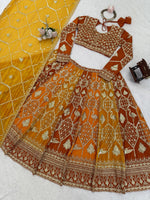 Yellow Color Georgette Designer Party Wear Lehenga Choli