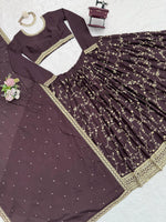 Wedding Designer Chinon Silk Thread With Sequence Work Lehenga Choli