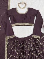 Wedding Designer Chinon Silk Thread With Sequence Work Lehenga Choli