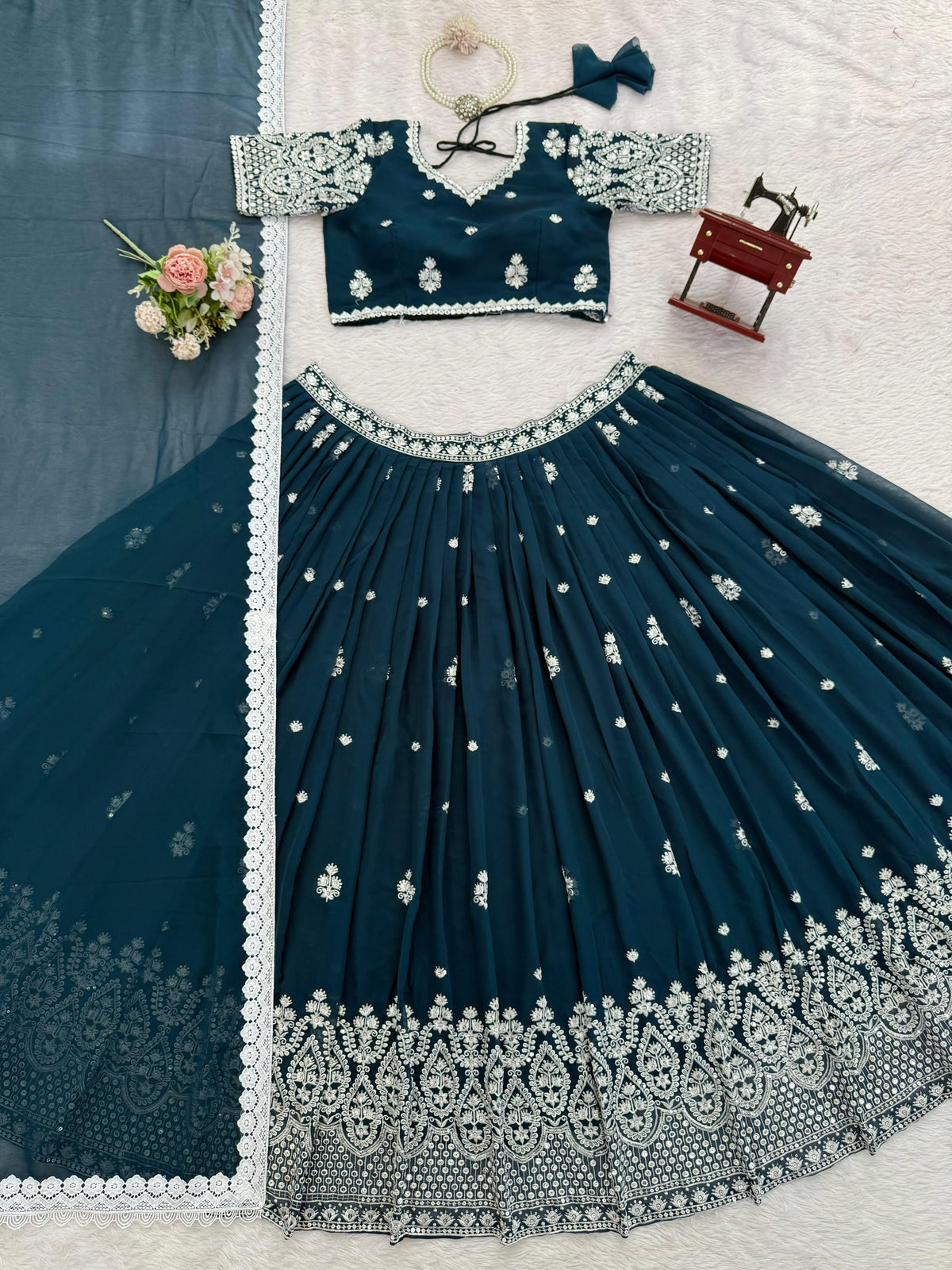 Heavy Boutique Designer Faux Georgette Lehenga Choli