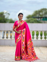 Rajhans Woven Design Silk Blend Paithani Saree