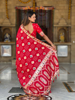 Women Ethnic Woven Design Zari Dola Silk Banarasi Saree