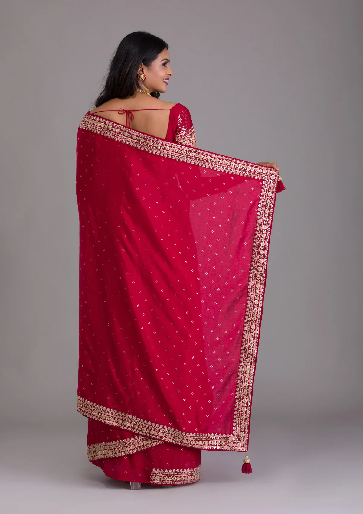 Red Saree - Buy Red Color Fashion Sarees Online - JOSHINDIA - Joshindia
