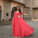 Red Color Designer Georgette Lehenga Choli