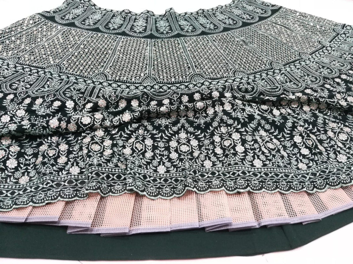 Green Color Designer Georgette Lehenga Choli