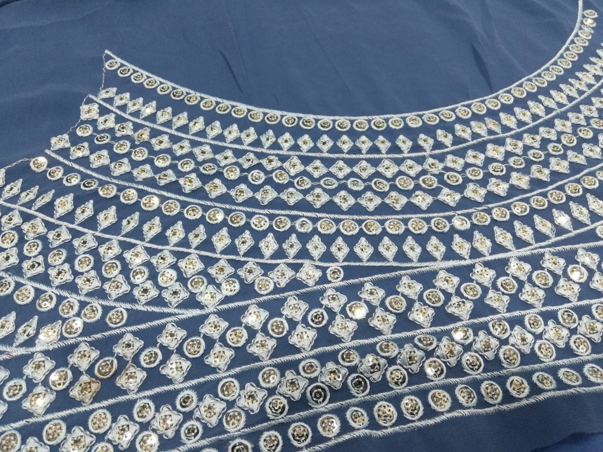 Blue Color Designer Georgette Lehenga Choli