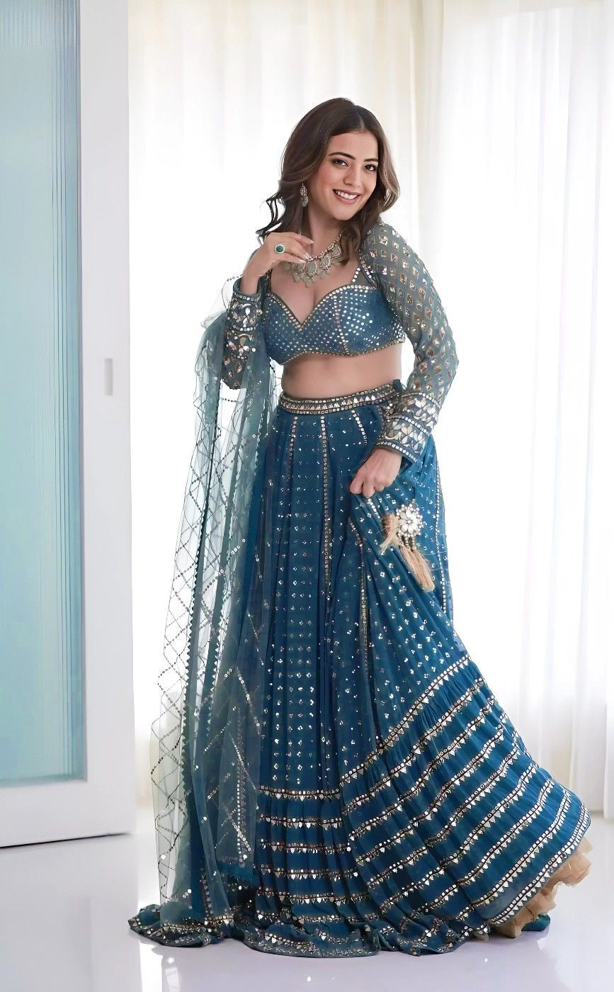 Rama Color Designer Georgette Party Wear Lehenga Choli