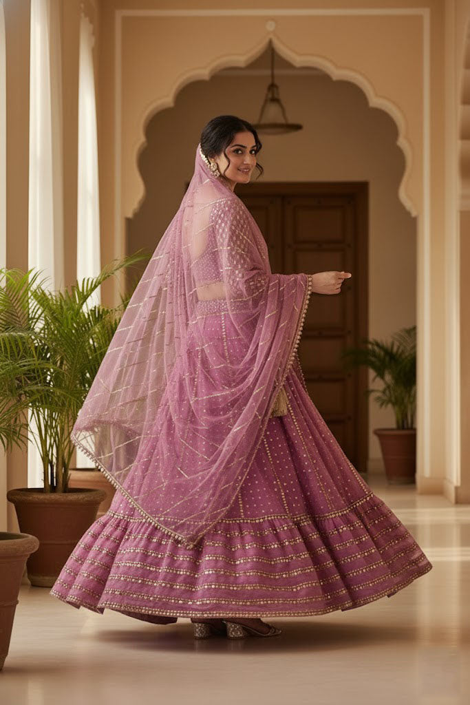 Light Pink Color Designer Lehenga Choli