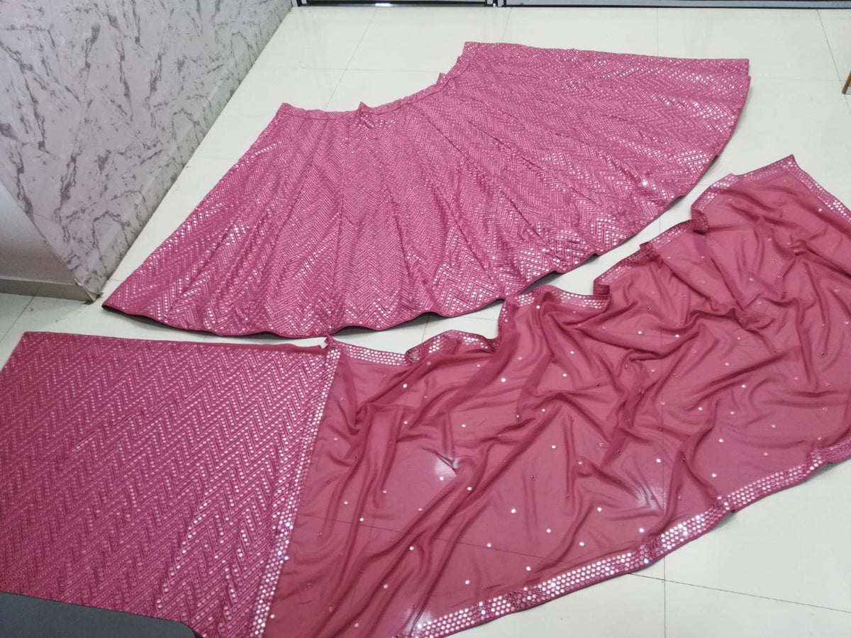 Gajari Color designer Party Wear Lehenga Choli