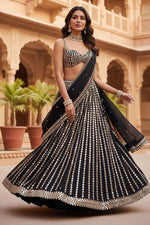 Black Color Designer Party Wear Lehenga Choli