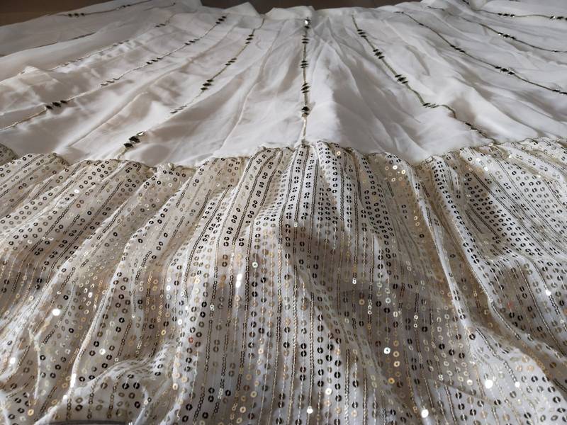 White Color Georgette Designer Party Wear Lehenga Choli