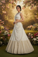 White Color Georgette Designer Party Wear Lehenga Choli