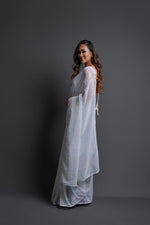 Buy White Sequin Saree Online In India - Joshindia