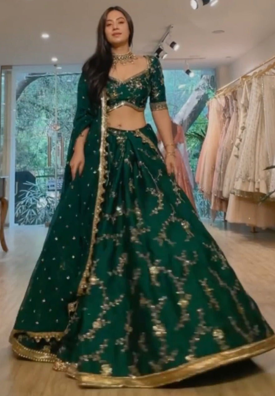 Buy Trendy Green Lehenga Choli Online in India - Joshindia