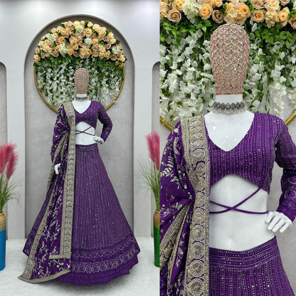 Lilac Color Latest Designer Lehenga Choli For Great Looks