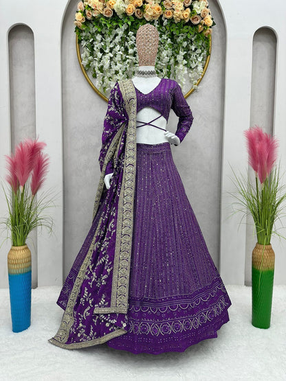 Lilac Color Latest Designer Lehenga Choli For Great Looks