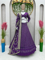 Lilac Color Latest Designer Lehenga Choli For Great Looks - Joshindia