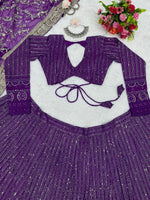 Lilac Color Latest Designer Lehenga Choli For Great Looks - Joshindia