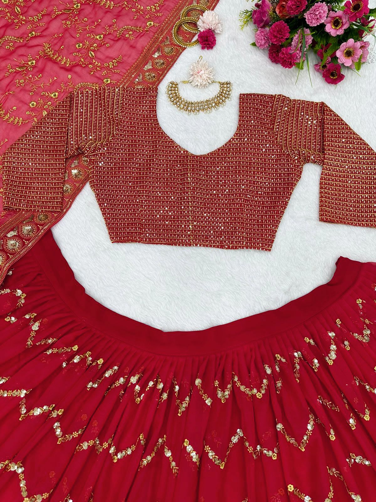 Buy Red Bridal Lehenga online at Best Prices in India - Joshindia
