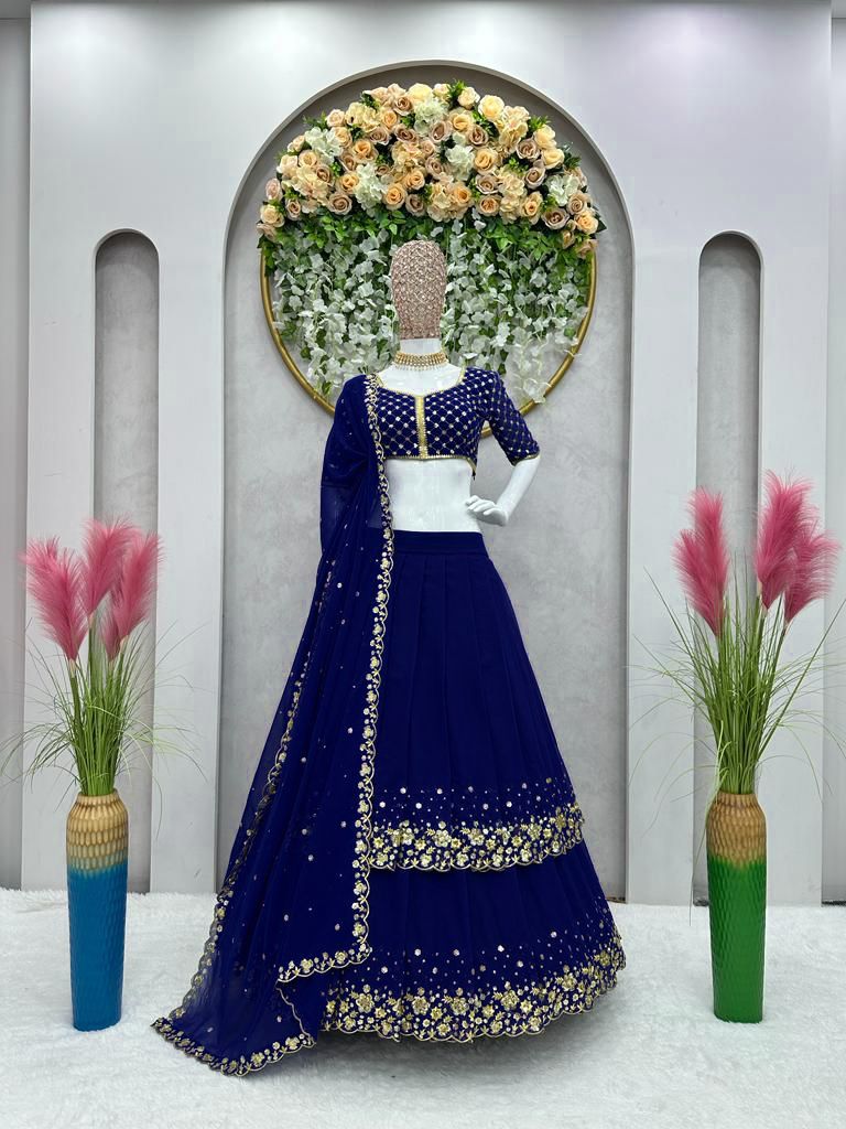 Buy Trendy Blue Lehenga Choli Online in India - Joshindia