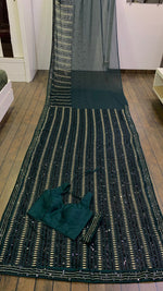 Green Color Latest Designer Saree At Best Price - Joshindia