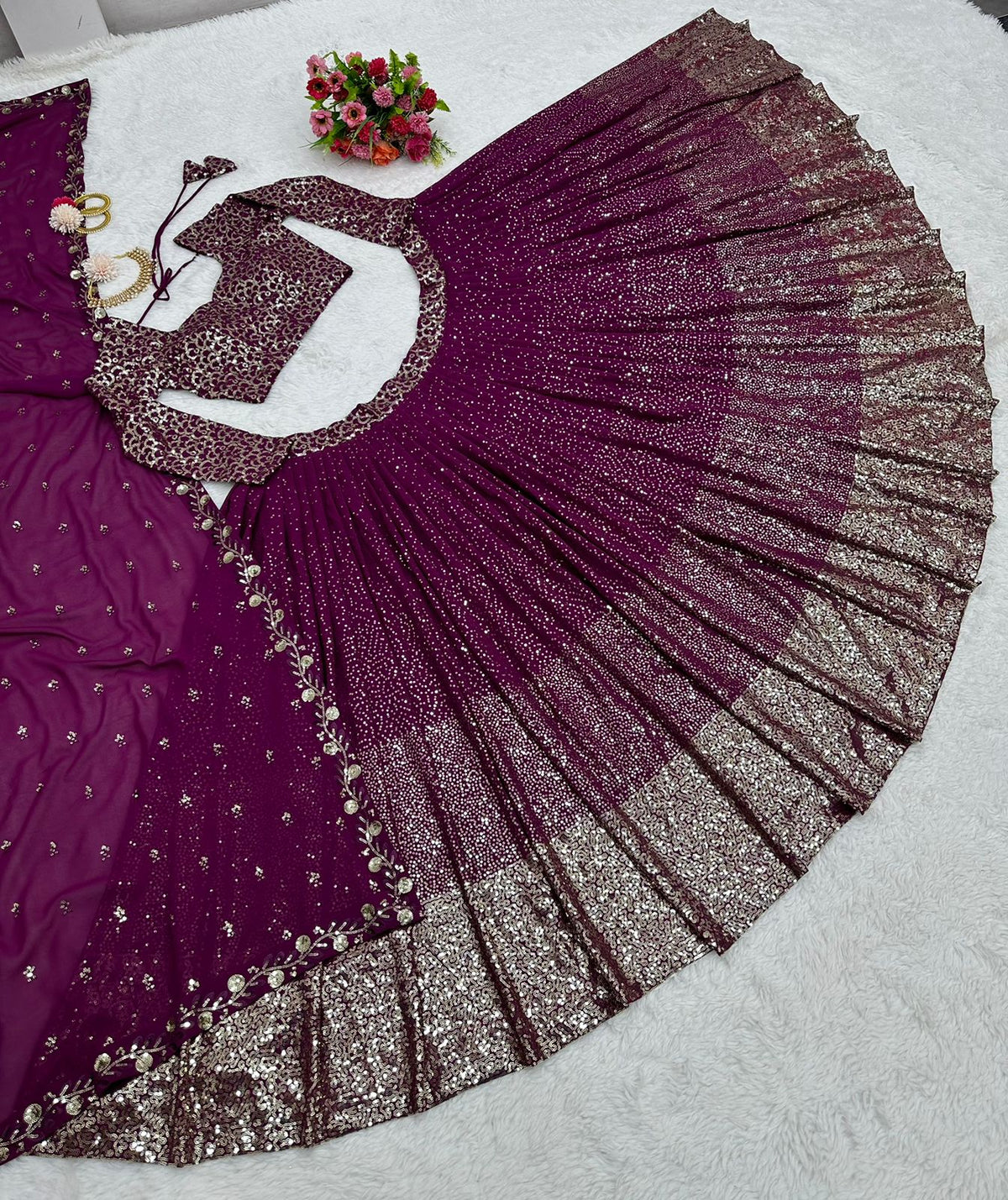 Buy Latest Purple Color Lehenga Choli Online at Best Price - Joshindia