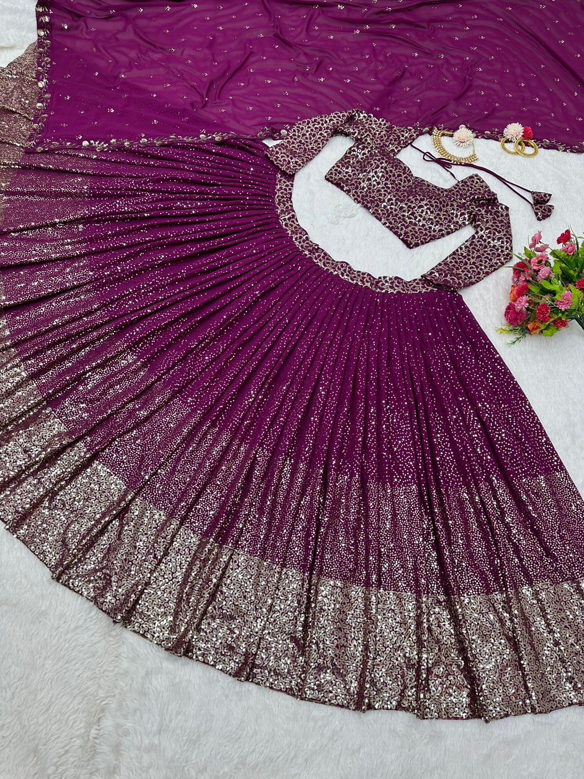 Buy Latest Purple Color Lehenga Choli Online at Best Price - Joshindia