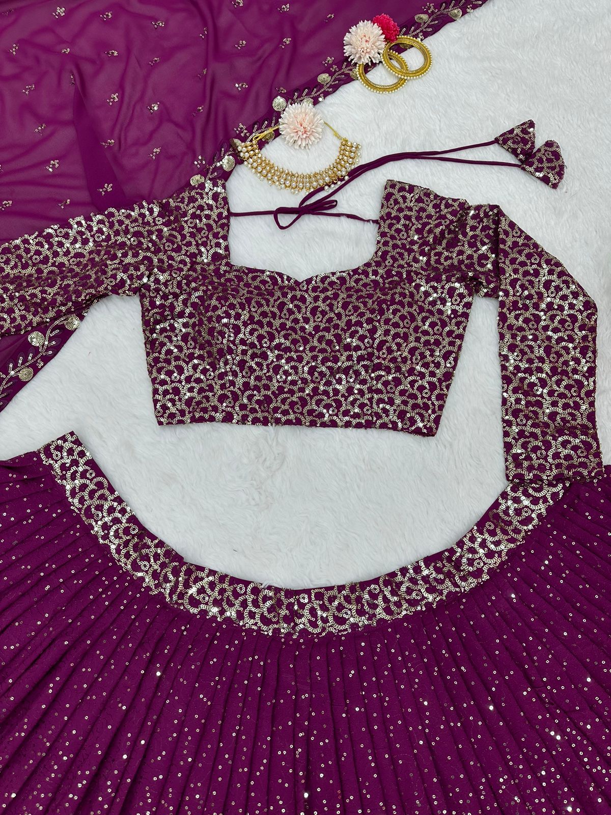 Buy Latest Purple Color Lehenga Choli Online at Best Price - Joshindia